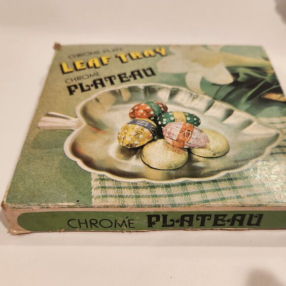 Vintage Chrome Plate Leaf Tray (small) - Picture 7 of 8